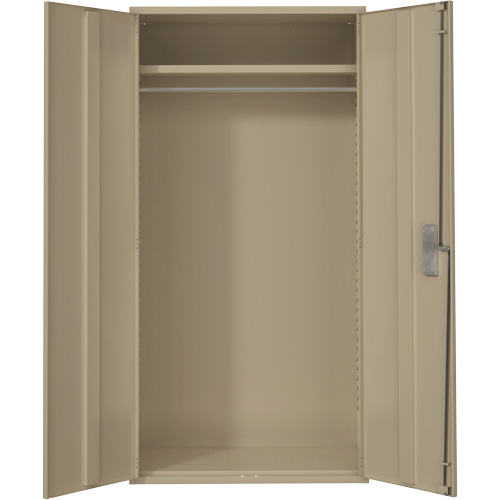 Armoire garde-robe, Acier, 36" la x 18" p x 72" h, Beige Seaboard Timber Mart