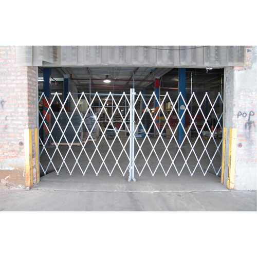 Galvanized Eco Security Gate, Fixed Double Folding, 16' L x 6' H Expanded Seaboard Timber Mart