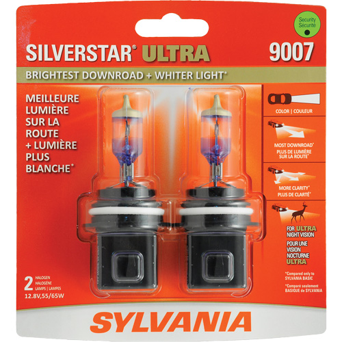 9007 Ampoule de feu avant SilverStar Ultra, Halog&egrave;ne, 55 W/65 W, Blanc Seaboard Timber Mart