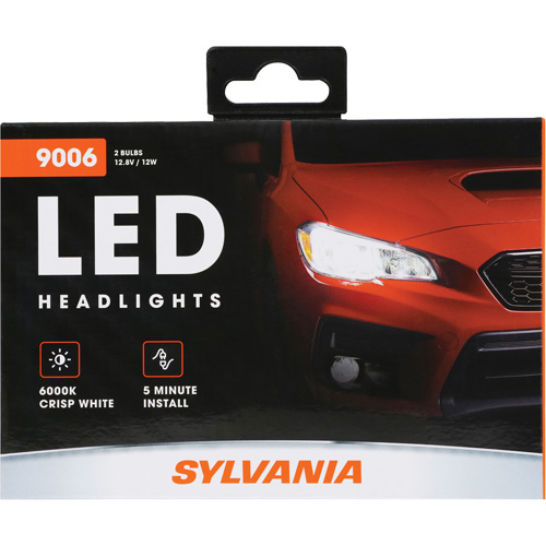 9006 Headlight Bulb, LED, 13.2 W/17 W, White Seaboard Timber Mart
