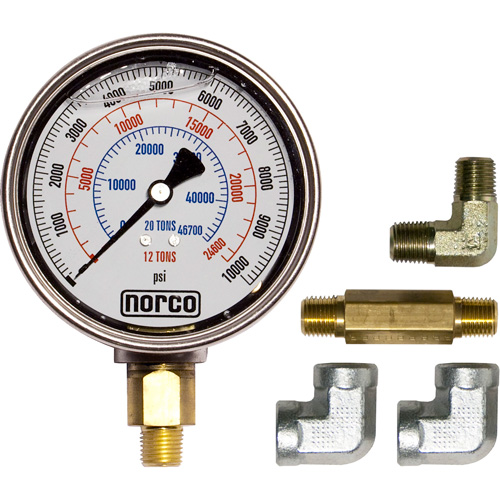 Hydraulic Gauge with Fittings, 4" , Bottom Mount, Analogue Seaboard Timber Mart