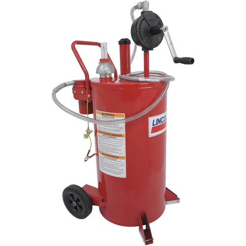 25-Gallon Steel Fuel Caddy with 2-Way Rotary Pump & Filter Seaboard Timber Mart