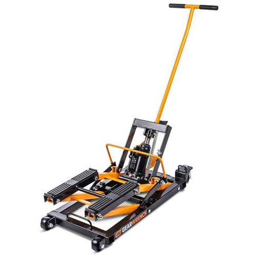 ATV and Motorcycle Jack, 0.75 Ton(s) Capacity, 4-2/3" Lowered, 14-1/2" Raised, Manual Hydraulic Seaboard Timber Mart