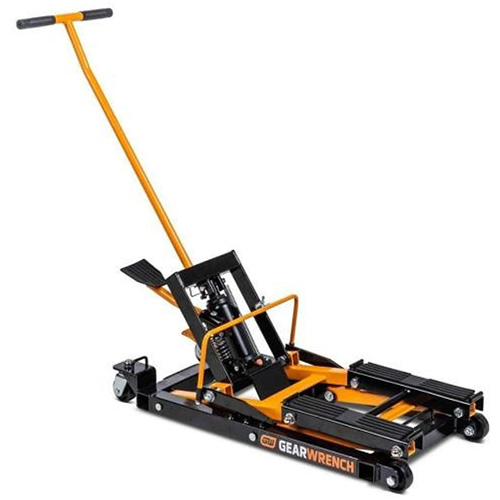 ATV and Motorcycle Jack, 0.75 Ton(s) Capacity, 4-2/3" Lowered, 14-1/2" Raised, Manual Hydraulic Seaboard Timber Mart