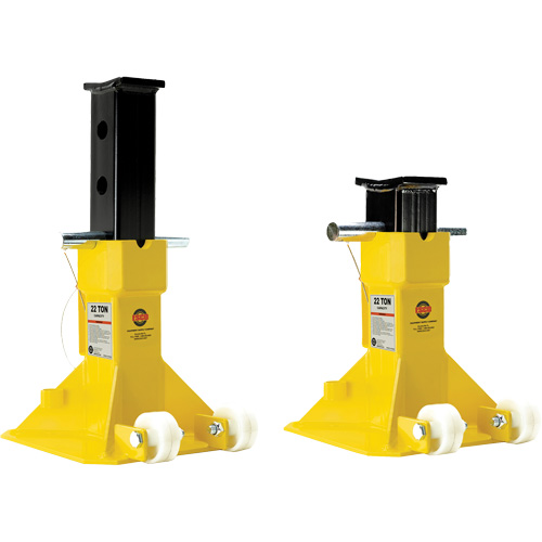 EZ-Wheel Jack Stand, Locking Pin, 22 Tons Capacity, 13-1/2" - 20" H Seaboard Timber Mart
