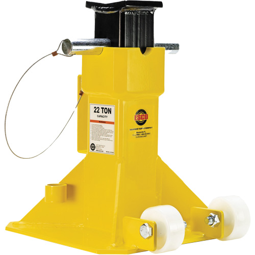 EZ-Wheel Jack Stand, Locking Pin, 22 Tons Capacity, 13-1/2" - 20" H Seaboard Timber Mart