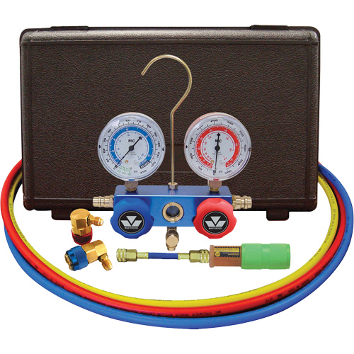 Ensemble de manom&egrave;tre &agrave; collecteur &agrave; deux voies pour l'automobile R134A avec mini injecteur de colorant Seaboard Timber Mart