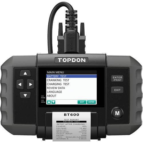 Testeur de batterie 12?V et de syst&egrave;mes 12?V/24?V BT600 avec imprimante int&eacute;gr&eacute;e Seaboard Timber Mart