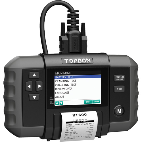Testeur de batterie 12?V et de syst&egrave;mes 12?V/24?V BT600 avec imprimante int&eacute;gr&eacute;e Seaboard Timber Mart