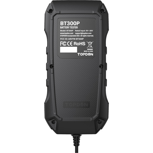 Testeur de batterie, de charge et de d&eacute;marrage BT300P avec imprimante Seaboard Timber Mart