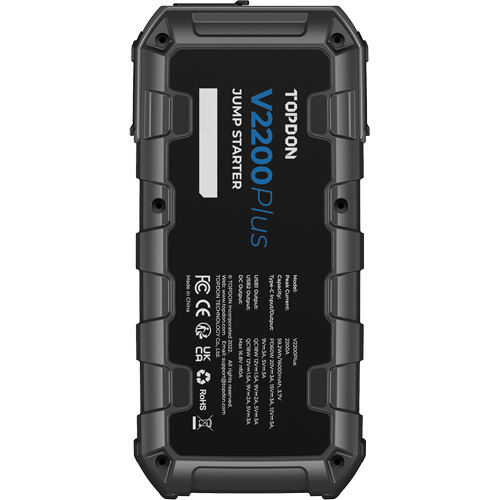 V2200Plus 2-en-1: d&eacute;marreur de secours 2200 A de pointe, testeur de batterie et de syst&egrave;me Seaboard Timber Mart