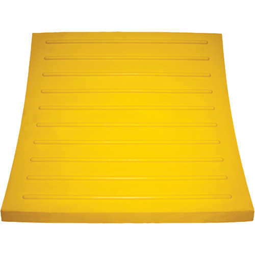 Wheel Chock, Polyurethane, Yellow, 15-1/4" W x 12-1/8" D x 10-3/4" H Seaboard Timber Mart