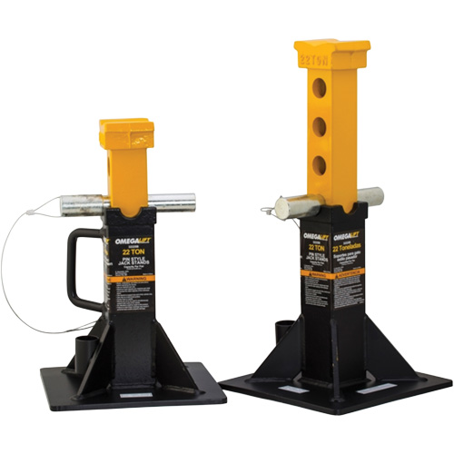 Heavy-Duty Jack Stand, Locking Pin, 22 Tons Capacity, 12-1/4" - 19-7/8" H Seaboard Timber Mart