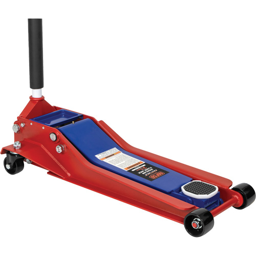 High/Low Floor Jack, 3 Ton(s) Capacity, 3-1/8" Lowered, 24-3/8" Raised, Manual Hydraulic Seaboard Timber Mart