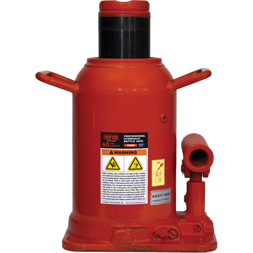 Cric-bouteille professionnel, 60 tonne(s), 18-11/16" Hauteur &eacute;lev&eacute;e Seaboard Timber Mart