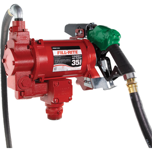 115/230V AC Fuel Transfer Pump with Nozzle Seaboard Timber Mart