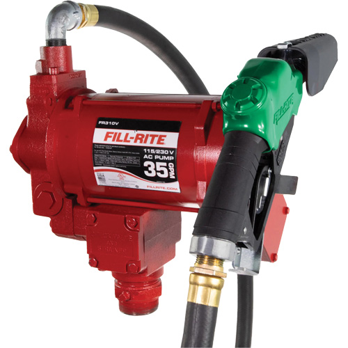 115/230V AC Fuel Transfer Pump with Nozzle Seaboard Timber Mart