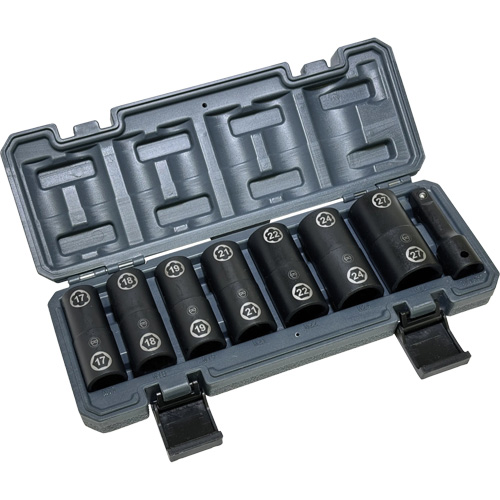 Double-Ended Hex & Twist Socket Set with Case, 8 Pieces, 1/2" Drive Size Seaboard Timber Mart