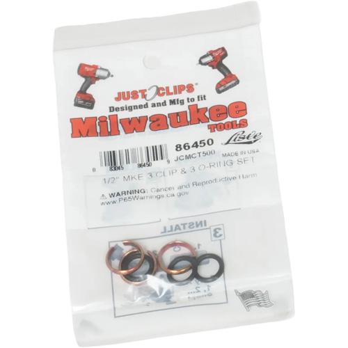 Jeu de clips et joints toriques de 1/2 po pour Milwaukee Seaboard Timber Mart
