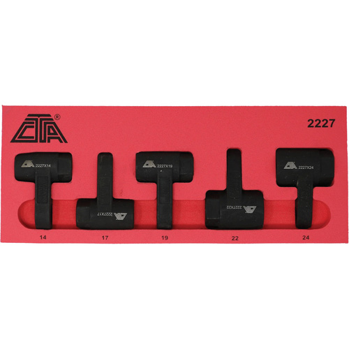 Jeu de douilles pour capteur de gaz d'&eacute;chappement, 5 Morceaux, Prise de 1/2" Seaboard Timber Mart