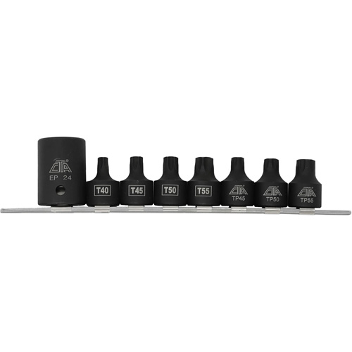Jeu de douilles/embouts de boulon de caisse de camionnettes, 8 Morceaux, Prise de 1/2"/3/8" Seaboard Timber Mart