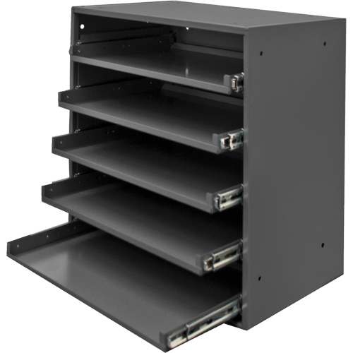 Compartment Box Cabinet, Steel, 5 Slots, 20-1/2" W x 12-1/2" D x 21" H, Grey Seaboard Timber Mart