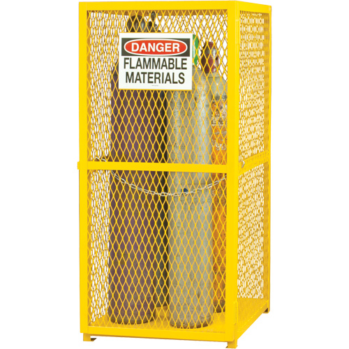 Armoire de rangement pour bouteilles &agrave; gaz, nbre de bouteilles: 9, 30" , 30" , 71-3/4" , Jaune Seaboard Timber Mart