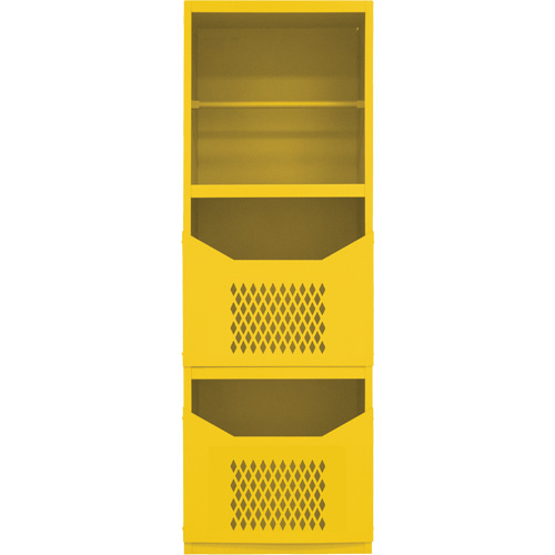 Spill Control Cabinet, 1 Shelves, 72" H x 24" W x 24" D, Steel, Yellow Seaboard Timber Mart
