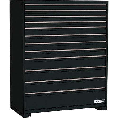 Armoire &agrave; tiroirs modulaire, 12 tiroirs, 60" la x 24" p x 60" h, Noir Seaboard Timber Mart