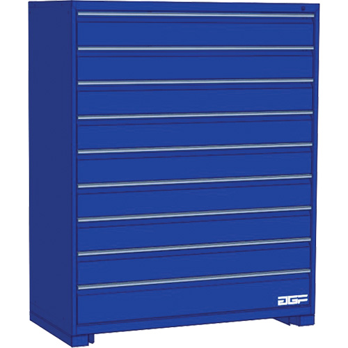 Modular Drawer Cabinet, 9 Drawers, 30" W x 24" D x 60" H, Blue Seaboard Timber Mart