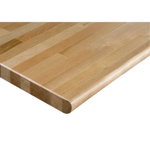 Dessus d'&eacute;tabli en bois dur, 72" la x 30" p, Bordure Arrondi, &eacute;paisseur 1-1/4" Seaboard Timber Mart