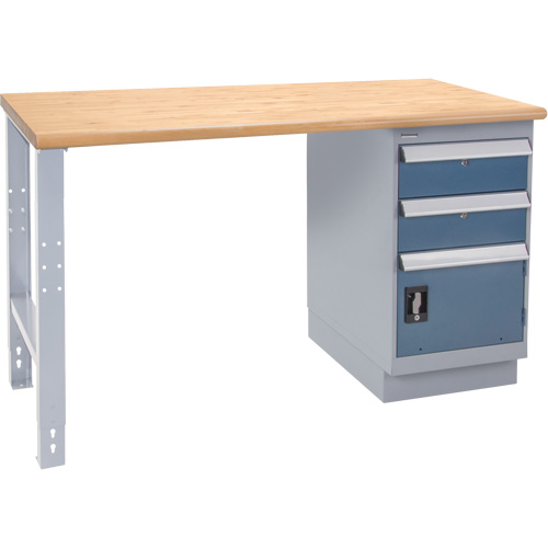 &eacute;tabli industriel, Porte a/combinaison de tiroirs, Cap 1000 lb, 72" la x 36" p, 34" h Seaboard Timber Mart