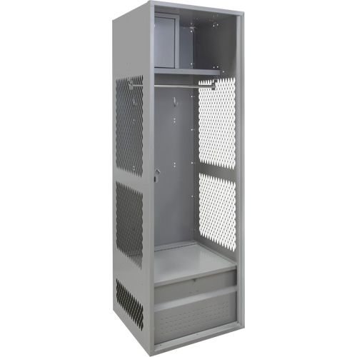 Gear Locker, Steel, 24" W x 24" D x 72" H, Grey Seaboard Timber Mart