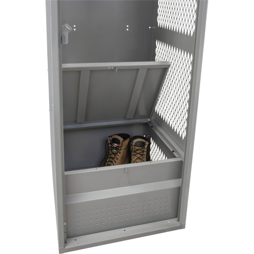 Gear Locker, Steel, 24" W x 24" D x 72" H, Grey Seaboard Timber Mart