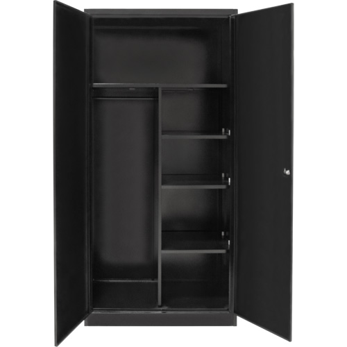 Armoire de rangement combin&eacute;e, 36" la x 18" p x 72" h, Noir Seaboard Timber Mart