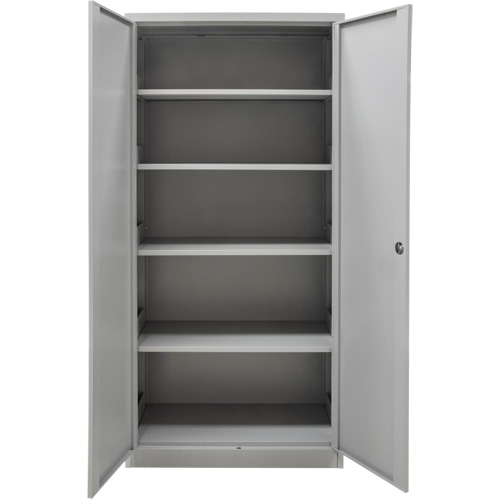 Armoires de rangement Hi-Boy, Acier, 4 Tablettes, 72" h x 36" la x 18" P, Gris Seaboard Timber Mart