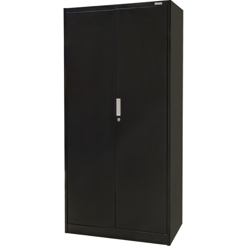 Armoire de rangement Hi-Boy, Acier, 4 Tablettes, 72" h x 36" la x 18" P, Noir Seaboard Timber Mart