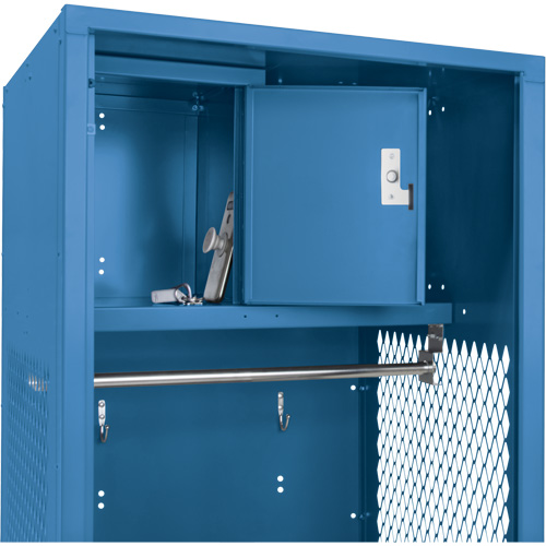 Gear Locker, Steel, 24" W x 18" D x 72" H, Dark Blue Seaboard Timber Mart