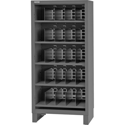 Armoire robuste &agrave; façade ouverte avec s&eacute;parateurs, Acier, 0 tiroirs, 36" x 24" x 78", Gris Seaboard Timber Mart