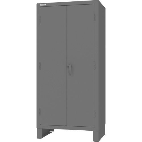 Armoire avec barre de suspension et portes encastr&eacute;es standards , Acier, 78" h x 36" la x 24" P, Gris Seaboard Timber Mart