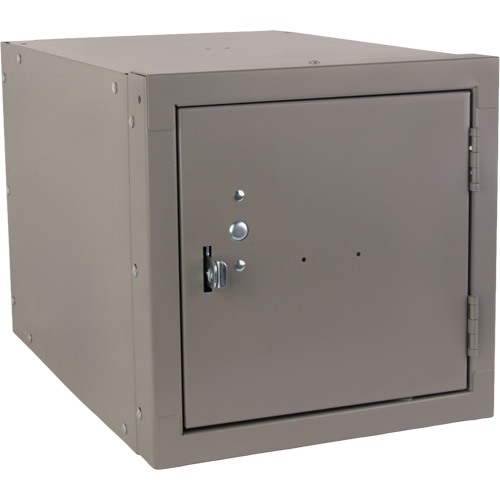 Casier cubique empilable, 12" x 18" x 12", Acier, Gris, D&eacute;mont&eacute; Seaboard Timber Mart