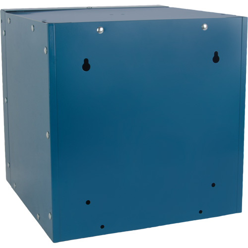 Casier cubique empilable, 12" x 12" x 12", Acier, Bleu, D&eacute;mont&eacute; Seaboard Timber Mart