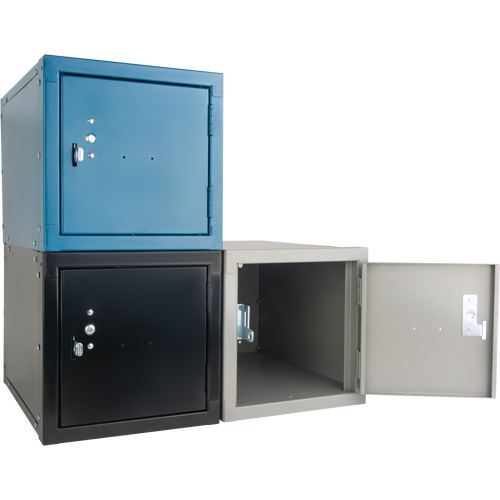 Casier cubique empilable, 12" x 18" x 12", Acier, Gris, D&eacute;mont&eacute; Seaboard Timber Mart
