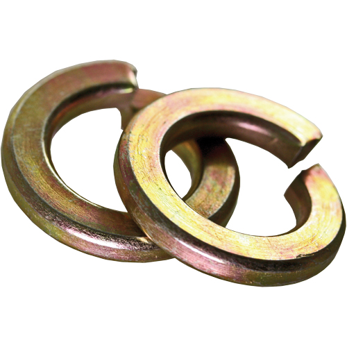 Split Lock Washer, 1/2", Yellow Zinc Seaboard Timber Mart