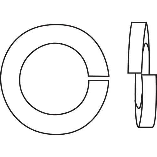 Split Lock Washer, 1/2", Yellow Zinc Seaboard Timber Mart