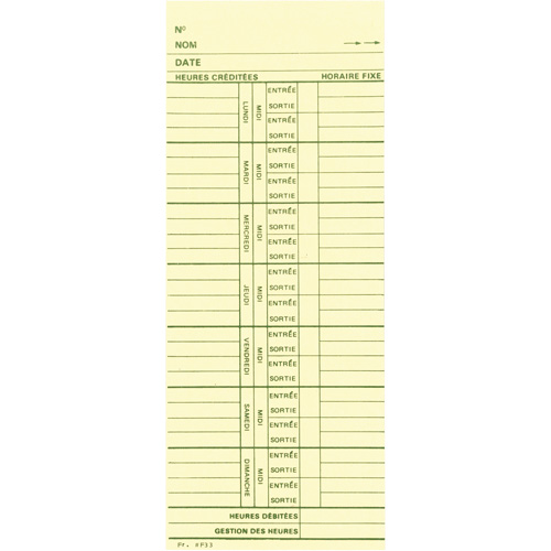 Cartes de temps Seaboard Timber Mart