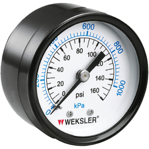 Dry Pressure Gauge, 1-1/2" , 0 - 160 psi, Back Mount, Analogue Seaboard Timber Mart