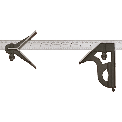 &eacute;querres mixtes &agrave; t&ecirc;te carr&eacute;e & centre - S&eacute;rie No 11HC, avec t&ecirc;te en fonte, 300 mm lo, 0,5 mm Graduations, Acier, Ordinaire Seaboard Timber Mart