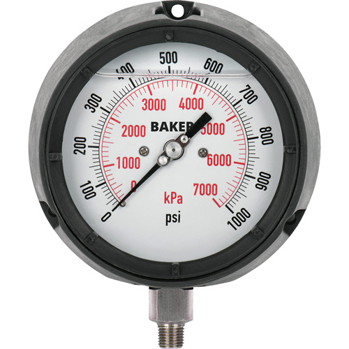 Manom&egrave;tre s&eacute;rie LF,  4-1/2", 0-1000 PSI, Fixation inf&eacute;rieure, Analogique Seaboard Timber Mart