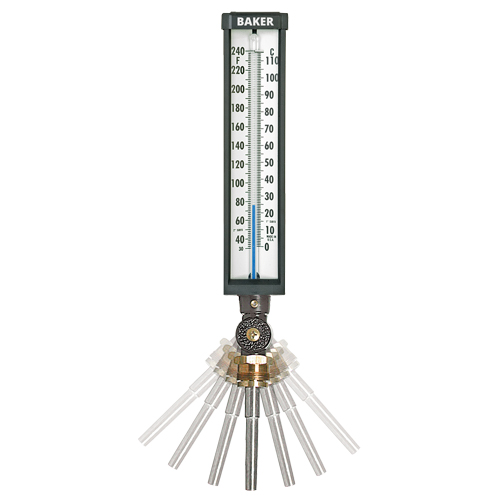 Variable Angle Industrial Thermometers, Contact, Analogue, 0-120°F (-17-49°C) Seaboard Timber Mart